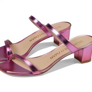 Stuart Weitzman Aleena 50 sandal purple/lilac metallic finish size 5